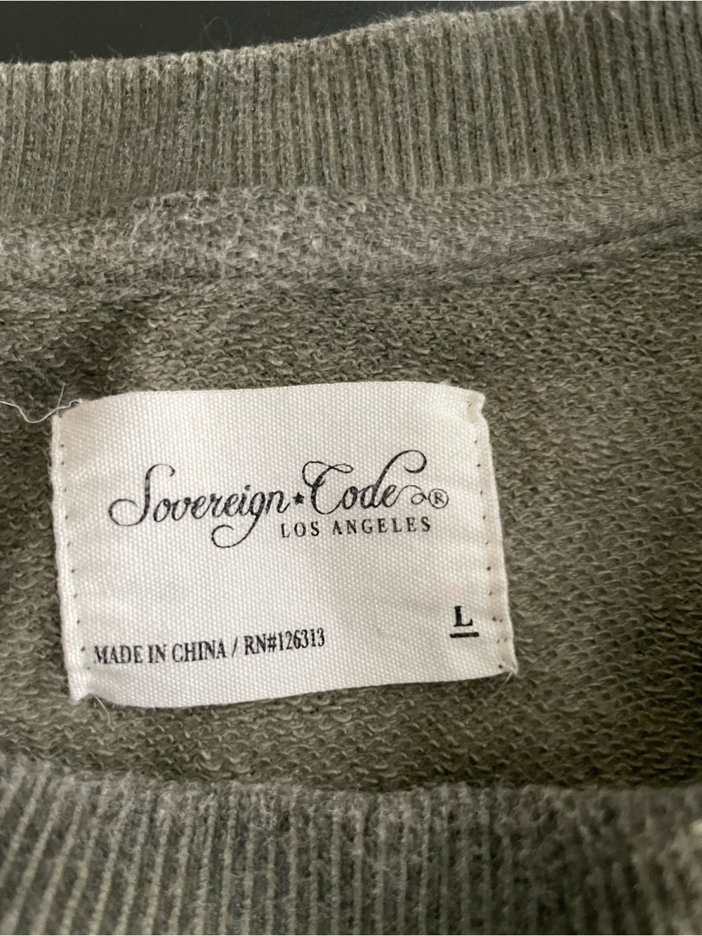 Sovereign Code Olive Green Crewneck Sweater